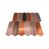 Zelfklevende Mozaïektegels Metaal | Picket Bruin | 28,2×27,3 cm | Keuken, Bad & WC