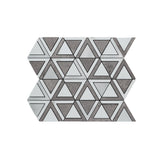 Zelfklevende Mozaïektegels Metaal Driehoek Grijs 28,7×33,1 cm keukenachterwand