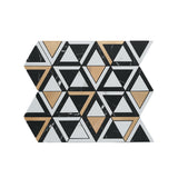 Zelfklevende Mozaïektegels Metaal Driehoek Zwart 28,7×33,1 cm keukenachterwand