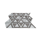 Zelfklevende Mozaïektegels Metaal | Driehoek Grijs | 28,7×33,1 cm | Keuken, Bad & WC