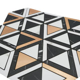 Zelfklevende Mozaïektegels Metaal | Driehoek Zwart | 28,7×33,1 cm | Keuken, Bad & WC