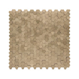 Zelfklevend Mozaïekpaneel | Driepas 3D Champagne | 30,5×29,6 cm | Metaal