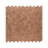 Zelfklevend Mozaïekpaneel | Driepas 3D Koper | 30,5×29,6 cm | Metaal