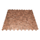 Zelfklevend Mozaïekpaneel | Driepas 3D Koper | 30,5×29,6 cm | Metaal