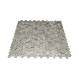 Zelfklevend Mozaïekpaneel | Driepas 3D Zilver | 30,5×29,6 cm | Metaal