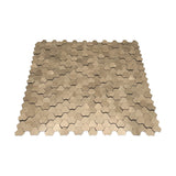 Zelfklevend Mozaïekpaneel | Driepas 3D Champagne | 30,5×29,6 cm | Metaal