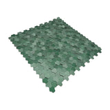 Zelfklevend Mozaïekpaneel | Driepas 3D Donkergroen | 30,5×29,6 cm | Metaal