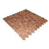 Zelfklevend Mozaïekpaneel | Driepas 3D Koper | 30,5×29,6 cm | Metaal