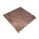 Zelfklevend Mozaïekpaneel | Driepas 3D Koper | 30,5×29,6 cm | Metaal