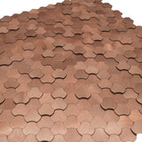 Zelfklevend Mozaïekpaneel | Driepas 3D Koper | 30,5×29,6 cm | Metaal