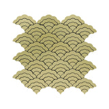Zelfklevend Mozaïekpaneel | Waaier Goud | 26,8×28,1 cm | Metaal