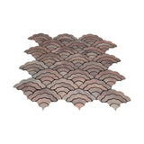 Zelfklevend Mozaïekpaneel | Waaier Mauve | 26,8×28,1 cm | Metaal