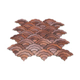 Zelfklevend Mozaïekpaneel | Waaier Koper | 26,8×28,1 cm | Metaal