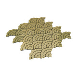 Zelfklevend Mozaïekpaneel | Waaier Goud | 26,8×28,1 cm | Metaal