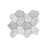 Zelfklevende Mozaïektegels Metaal Polygoon Zilver 30×26,2 cm keukenachterwand