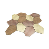 Zelfklevende Mozaïektegels Metaal | Polygoon Goud | 30×26,2 cm | Keuken, Bad & WC