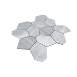 Zelfklevende Mozaïektegels Metaal | Polygoon Zilver | 30×26,2 cm | Keuken, Bad & WC