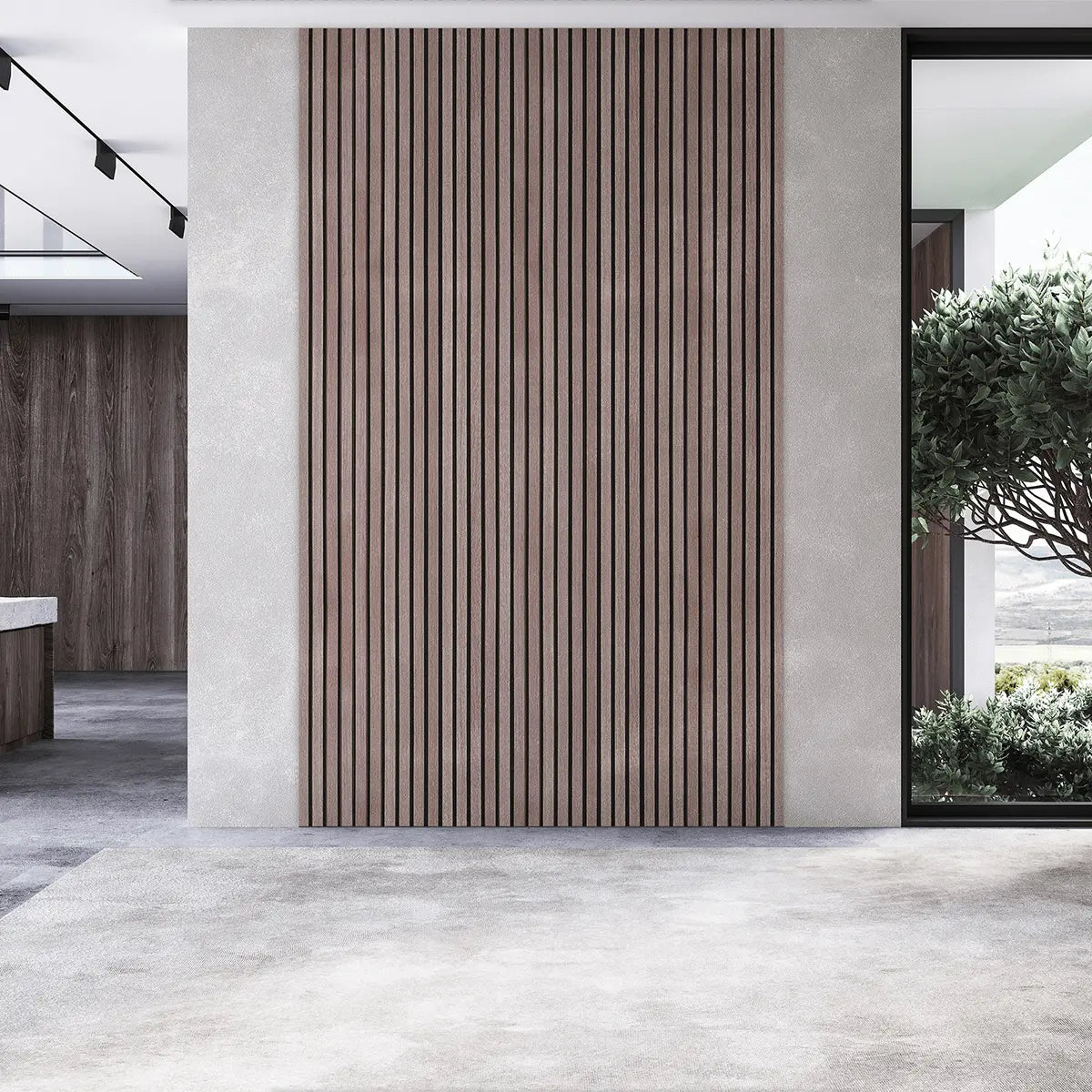 AkuPanel Rustiek Walnoot-Hout | 240cm x 60cm | 3-zijdig écht houtfineer