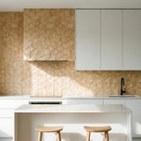 Rubberwood Compact houten wandpaneel
