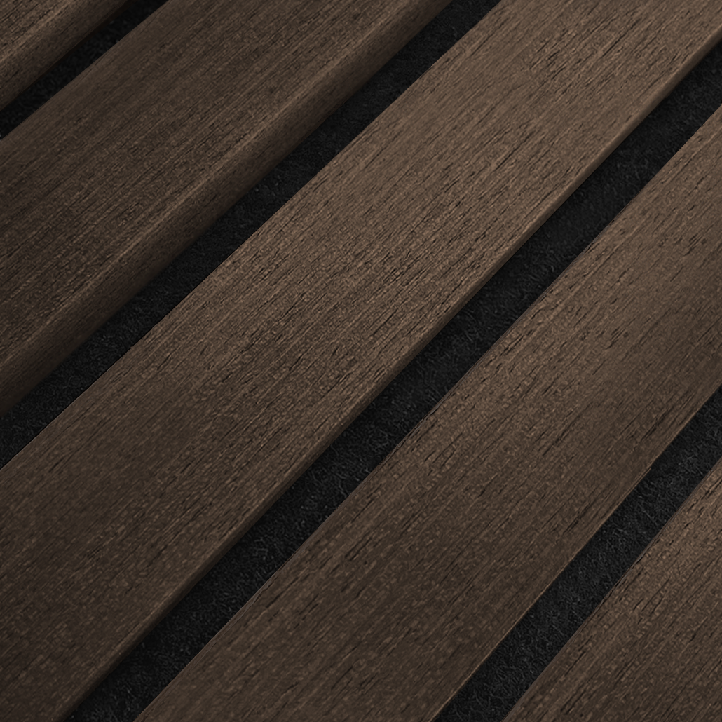 AkuPanel Donker Walnoot-Hout | 300cmx60cm | 3-zijdig écht houtfineer