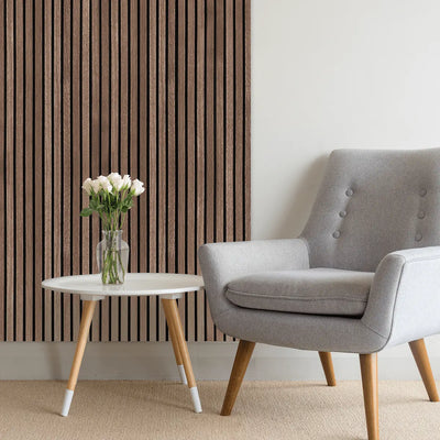 Akupanel gerookt eiken akoestisch wandpaneel 240 x 60 cm met écht houtfineer