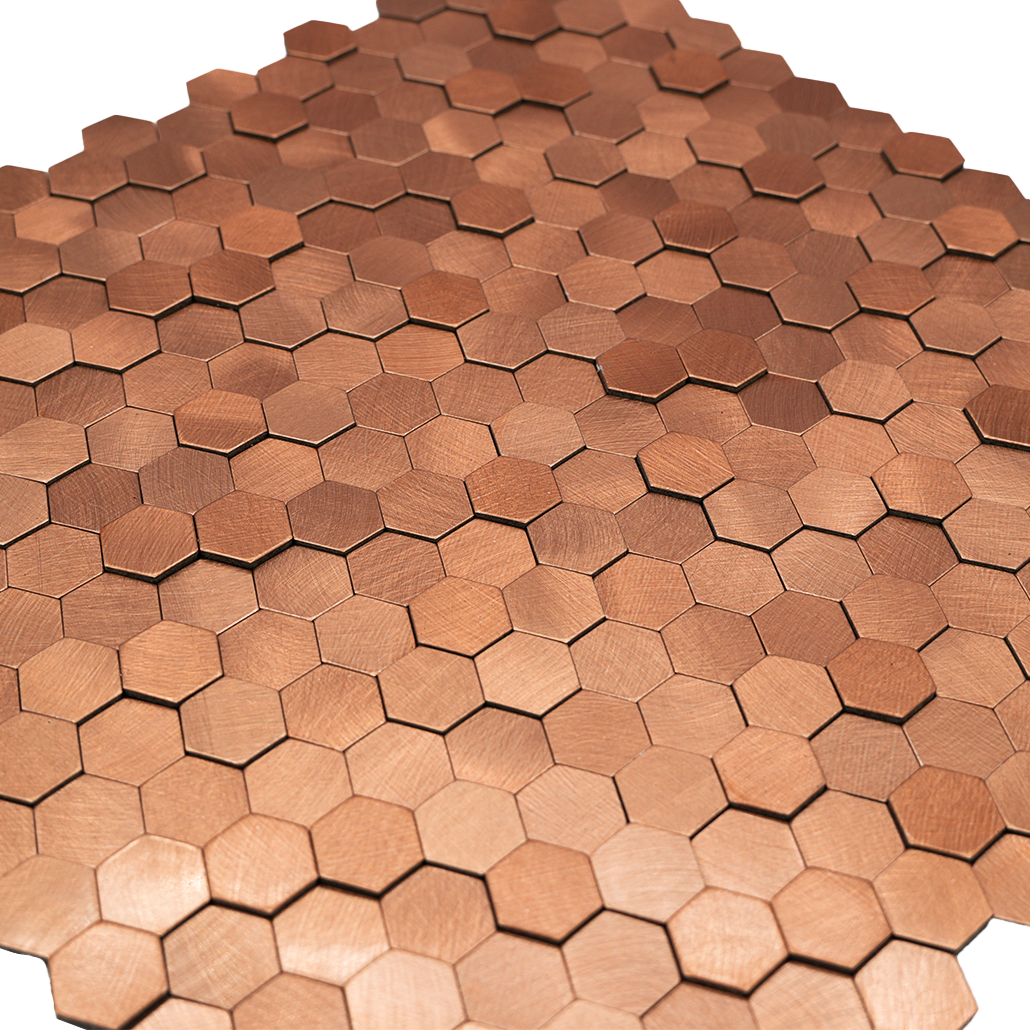 Mini Hexagon 3D Koper - productfoto glans 4