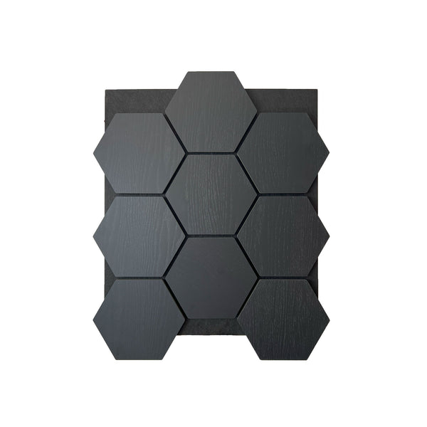 Hexagon Panel Zwart 81CM | Akoestisch | Wanddecor | Zeshoekig