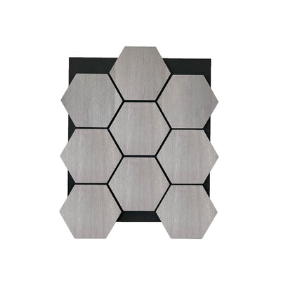Sample hexagon wandpaneel grijs walnoot
