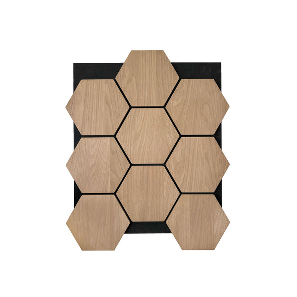 Hexagon Panel Naturel Eiken 81CM | Akoestisch | Wanddecor | Zeshoekig