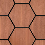 Hexagon Panel Gerookt Eiken 81CM | Akoestisch | Wanddecor | Zeshoekig