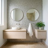 Mini Hexagon 3D Zilver - badkamer sfeerfoto