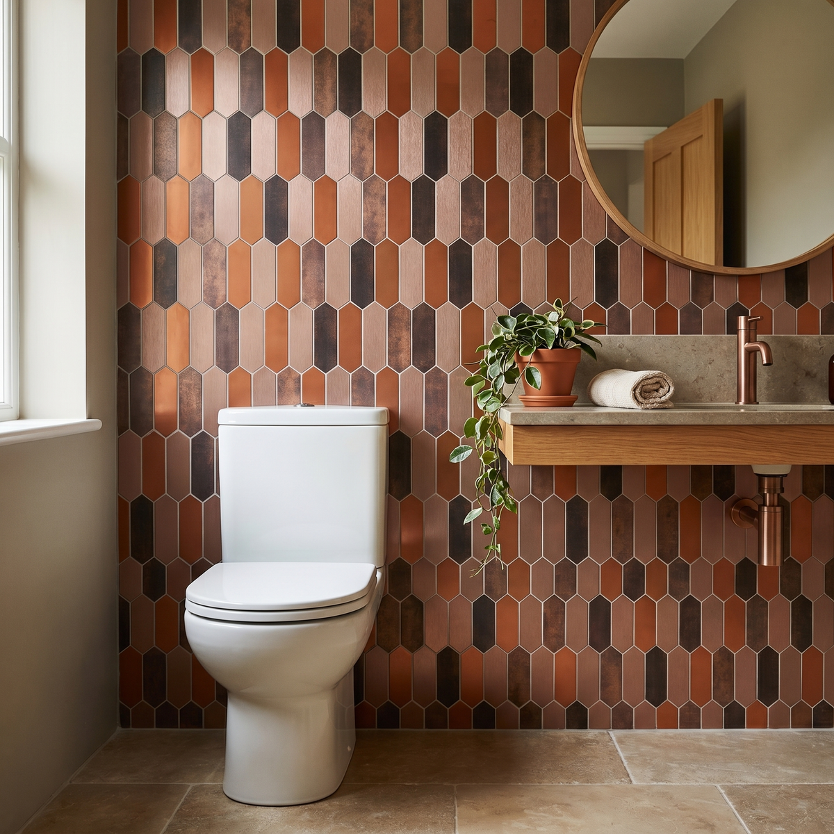 Picket Terracotta - wc sfeerfoto