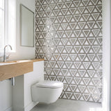 Driehoek Grijs Wit-Zilver - wc sfeerfoto