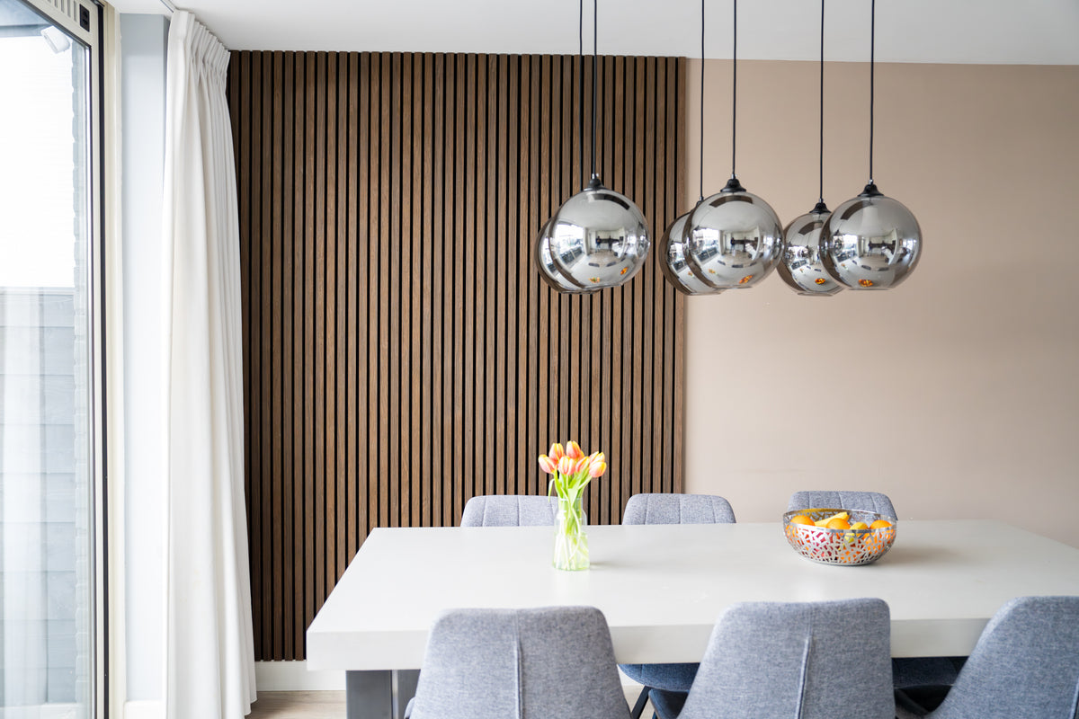 Akupanel gerookt eiken akoestisch wandpaneel 240 x 60 cm met écht houtfineer