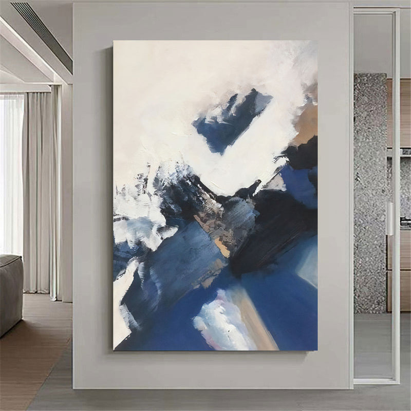 Canvas | Plexiglas Schilderij - Abstract Blue