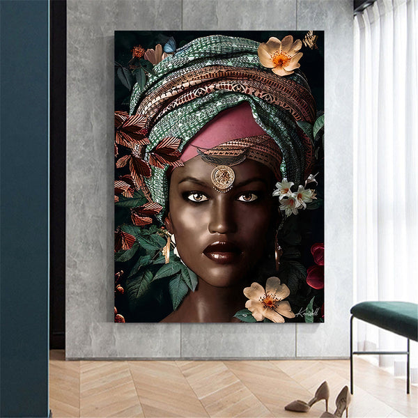Canvas | Plexiglas Schilderij - Flower Woman