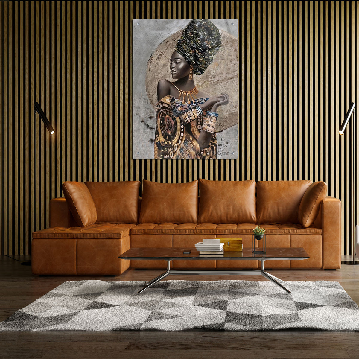 Canvas | Plexiglas Schilderij - Golden Moon
