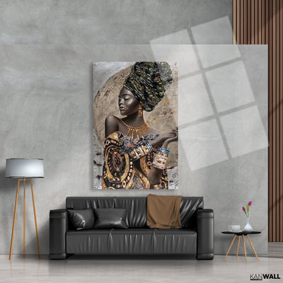 Canvas | Plexiglas Schilderij - Golden Moon