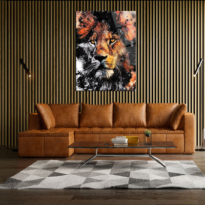 Canvas | Plexiglas Schilderij - Lion Head