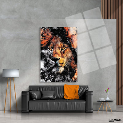 Canvas | Plexiglas Schilderij - Lion Head